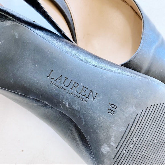 RALPH LAUREN black pointy toes black classic pumps - Picture 5 of 5